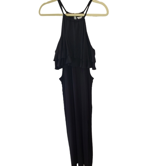 American Eagle Outfitters Long Maxi Dress with cutouts & slit size Medium Black - Picture 2 of 7